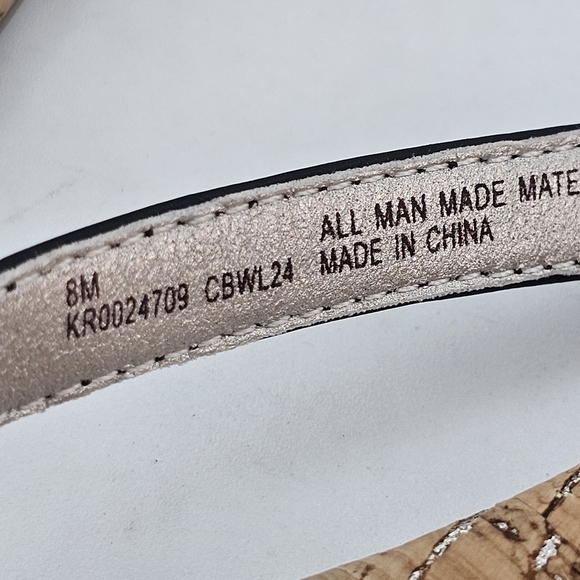 Korks Winnie Flat Flip Flop Sandals Black/Cork Women’s Size 8 Preowned - Picture 3 of 16